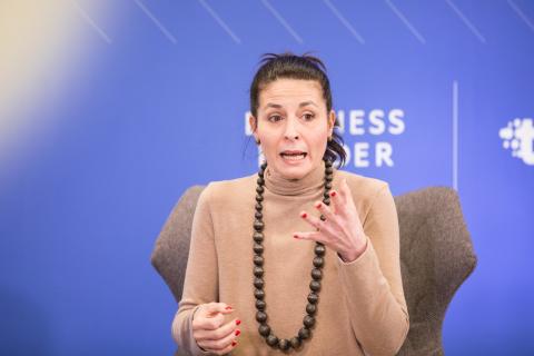 Alba Herrero, directora de RRHH de SAP, durante su ponencia.