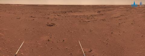 Imagen de la superficie marciana tomada por el rover Zhurong.