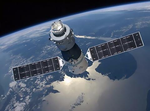 Ilustración de la Tiangong-1 Ilustración de la Tiangong-1