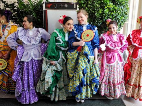 Dancers of the Ballet Folklorico Mexicano before performing at the White House on May 3, 2012. Dancers of the Ballet Folklorico Mexicano before performing at the White House on May 3, 2012.