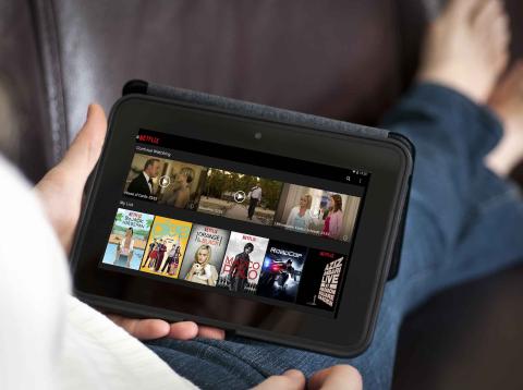 Interfaz de Netflix en tablet Interfaz de Netflix en tablet