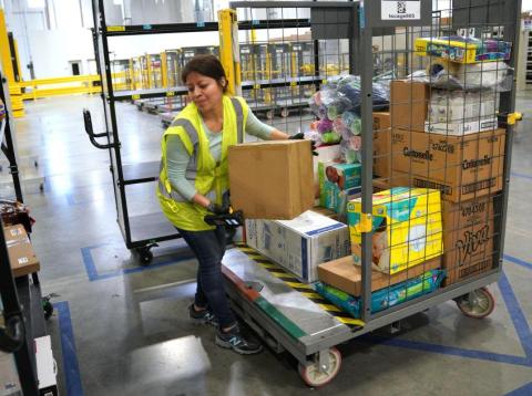Many of Amazon's fulfillment-center employees are getting a raise. Many of Amazon's fulfillment-center employees are getting a raise.
