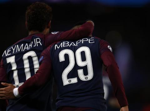 Neymar and Kylian Mbappé. Neymar and Kylian Mbappé.
