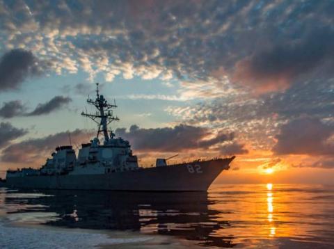 USS Lassen (DDG 82) patrols the eastern Pacific Ocean. USS Lassen (DDG 82) patrols the eastern Pacific Ocean.