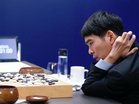 Lee Sedol, a champion Go player, plays against Google's AlphaGo AI. AlphaGo would win every game bar one. Lee Sedol, a champion Go player, plays against Google's AlphaGo AI. AlphaGo would win every game bar one.
