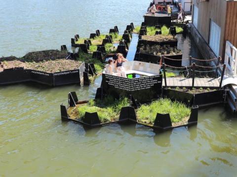 The park is entirely constructed out of plastic waste and trash gathered by a team of volunteers and students over a year-and-half, according to the Recycled Island Foundation. The park is entirely constructed out of plastic waste and trash gathered by a team of volunteers and students over a year-and-half, according to the Recycled Island Foundation.