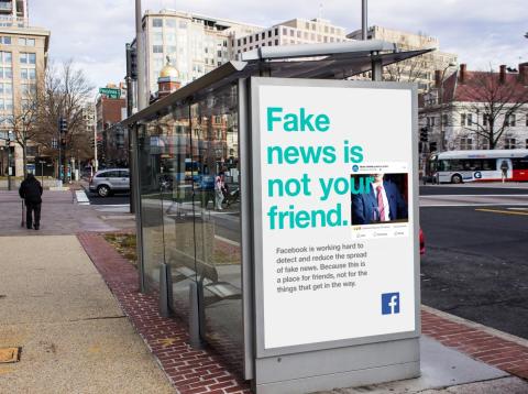 Facebook began advertising against "Fake news" soon after news broke that Russian agents had been manning misinformation campaigns on its platform. Facebook began advertising against "Fake news" soon after news broke that Russian agents had been manning misinformation campaigns on its platform.