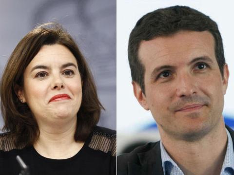 Soraya Sáenz de Santamaría y Pablo Casado Soraya Sáenz de Santamaría y Pablo Casado