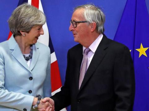 UK Prime Minister Theresa May and Jean-Claude Juncker UK Prime Minister Theresa May and Jean-Claude Juncker