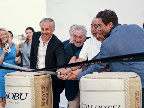 Actor Robert De Niro, Hollywood producer Meir Teper, and celebrity chef Nobuyuki Matsuhisa, co-founders of Nobu Hospitality, inaugurate the new Nobu Hotel Ibiza Bay this past May. Actor Robert De Niro, Hollywood producer Meir Teper, and celebrity chef Nobuyuki Matsuhisa, co-founders of Nobu Hospitality, inaugurate the new Nobu Hotel Ibiza Bay this past May.