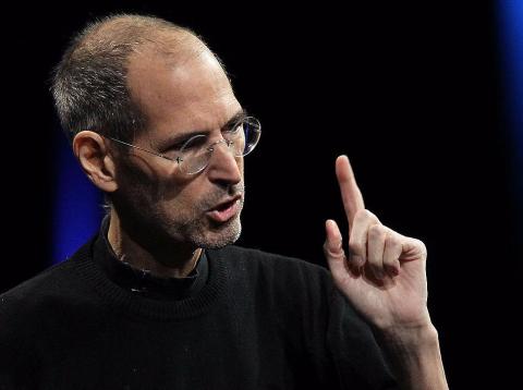 Former Apple CEO Steve Jobs. El antiguo CEO de Apple Steve Jobs.