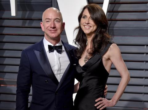 Jeff and MacKenzie Bezos met at work — he was the first person to interview her at the firm. Jeff and MacKenzie Bezos met at work — he was the first person to interview her at the firm.