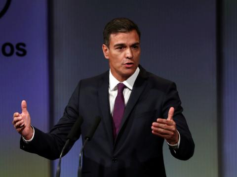 Pedro Sánchez, en el acto por los 100 días de Gobierno Pedro Sánchez, en el acto por los 100 días de Gobierno