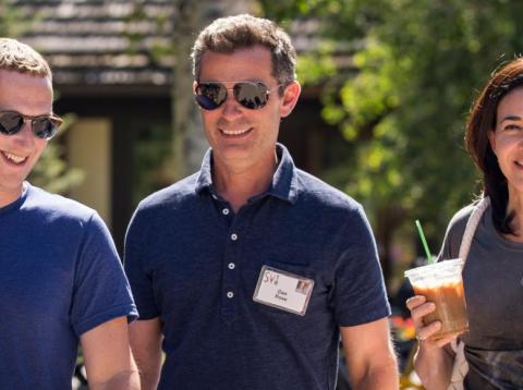 Facebook executives at the annual Allen & Company Sun Valley Conference in July. Facebook executives at the annual Allen & Company Sun Valley Conference in July.