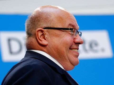German Economy Minister Peter Altmaier arrives for a news conference of German Chancellor Angela Merkel following the Hesse state election in Berlin, Germany, October 29, 2018. German Economy Minister Peter Altmaier arrives for a news conference of German Chancellor Angela Merkel following the Hesse state election in Berlin, Germany, October 29, 2018.