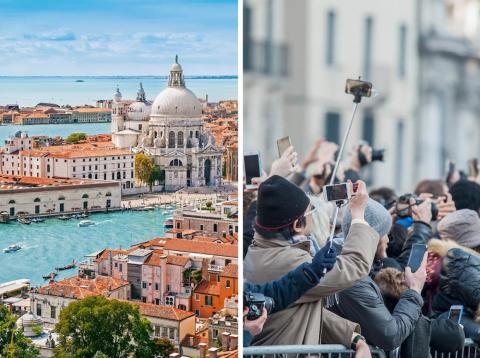 Between 26 million and 30 million tourists visit Venice each year. Between 26 million and 30 million tourists visit Venice each year.