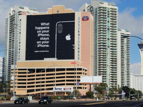 Apple's misleading ad on display in Las Vegas during this year's CES convention. Apple's misleading ad on display in Las Vegas during this year's CES convention.