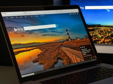 The Microsoft Bing search engine. The Microsoft Bing search engine.