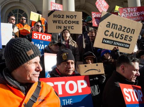 Amazon workers on both sides of the Atlantic are protesting on Prime Day. Amazon workers on both sides of the Atlantic are protesting on Prime Day.