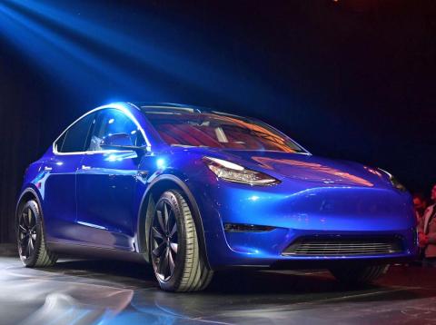 Tesla unveiled its Model Y SUV on Thursday. Tesla unveiled its Model Y SUV on Thursday.
