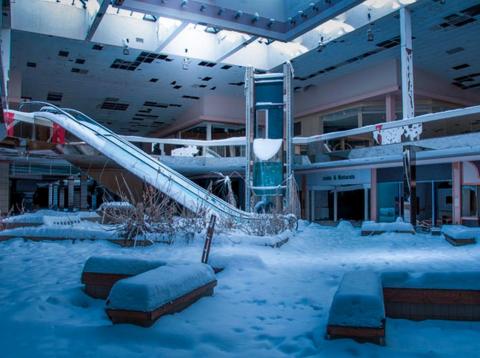 Abandoned shopping malls have become symbolic of the retail apocalypse. Abandoned shopping malls have become symbolic of the retail apocalypse.