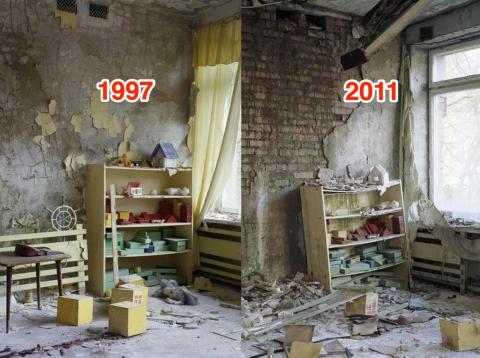"The buildings decay, and the natural world fills in the void," the photographer David McMillan told Business Insider. "The buildings decay, and the natural world fills in the void," the photographer David McMillan told Business Insider.