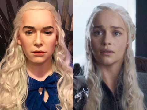 Emilia Clarke's wax figure, inspired by her iconic "Game of Thrones" character, isn't accurate. Emilia Clarke's wax figure, inspired by her iconic "Game of Thrones" character, isn't accurate.
