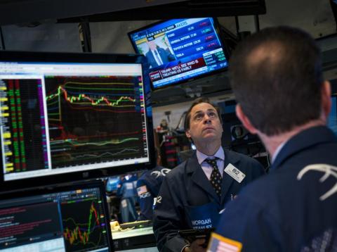 Traders watch President Donald Trump's announcement on steel and aluminum tariffs on the floor of the New York Stock Exchange (NYSE) ahead of the closing bell, March 8, 2018 in New York City. Traders watch President Donald Trump's announcement on steel and aluminum tariffs on the floor of the New York Stock Exchange (NYSE) ahead of the closing bell, March 8, 2018 in New York City.