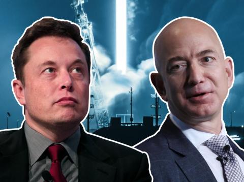 Elon Musk and Jeff Bezos both have grand plans to colonise space. Elon Musk and Jeff Bezos both have grand plans to colonise space.