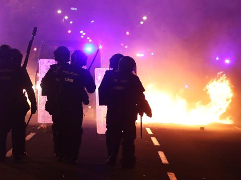 Disturbios policiales en Barcelona durante las protestas por la sentencia del procés Disturbios policiales en Barcelona durante las protestas por la sentencia del procés
