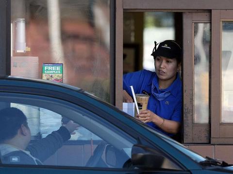 McDonald's drive-thru wait times keep stretching longer and longer. McDonald's drive-thru wait times keep stretching longer and longer.