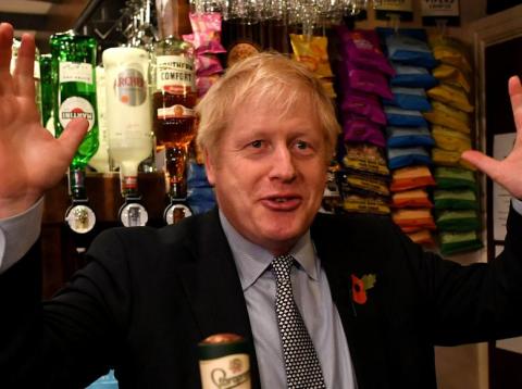 Britain's Prime Minister Boris Johnson campaign at the Lynch Gate Tavern, in Wolverhampton Britain's Prime Minister Boris Johnson campaign at the Lynch Gate Tavern, in Wolverhampton