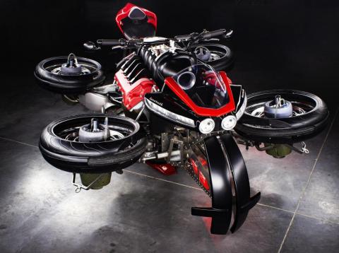 There are only 5 of this limited edition flying motorcycle from France, and they cost half a million dollars There are only 5 of this limited edition flying motorcycle from France, and they cost half a million dollars