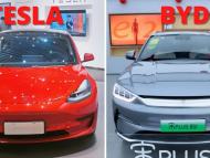Tesla Model 3 y BYD Song Plus EV