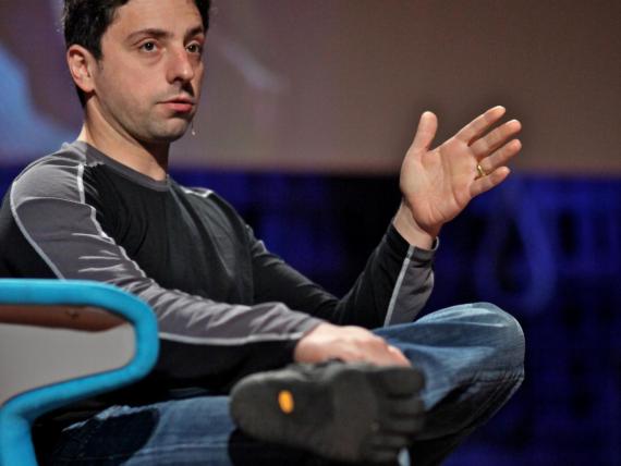 Google Co-Founder Sergey Brin wearing FiveFingers