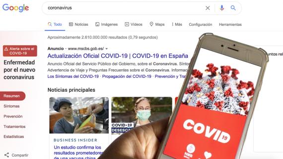 Búsqueda de coronavirus en Google