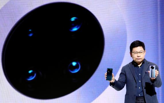 El CEO del grupo Huawei, Richard Yu, en la presentación del Huawei Mate 30.
