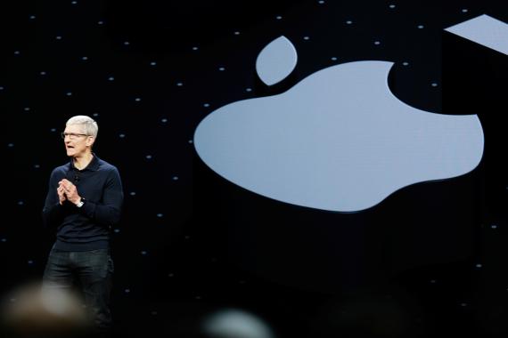 El CEO de Apple, Tim Cook, durante la WWDC de 2018