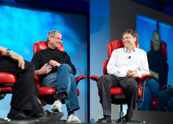 Steve Jobs y Bill Gates
