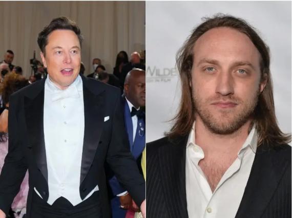 Elon Musk bromeó con dejar que Chad Hurley (derecha) le tocara la "salchicha". 