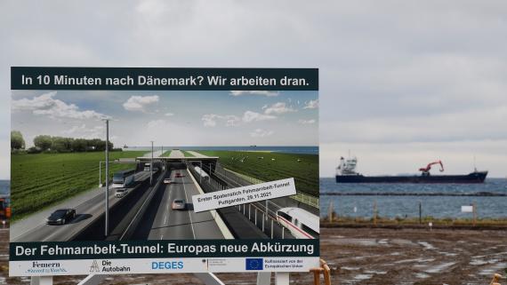 Ceremonia de inauguración del túnel "Fehmarnbelt" entre Dinamarca y Alemania, que será el túnel sumergido más largo del mundo.